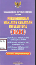 UNDANG - UNDANG RI PERLINDUNGAN ATAS HAK KEKAYAAN INTELEKTUAL